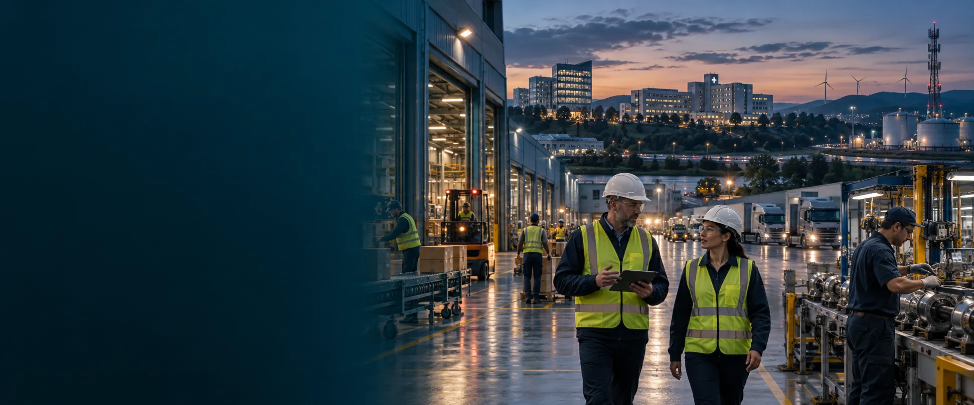 A connected enterprise environment spanning manufacturing, distribution, healthcare, energy, telecommunications and logistics.