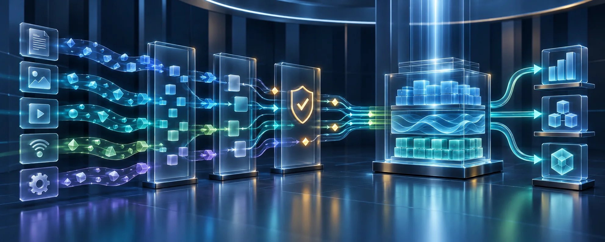 Enterprise data and cloud systems connected through a governed technology foundation