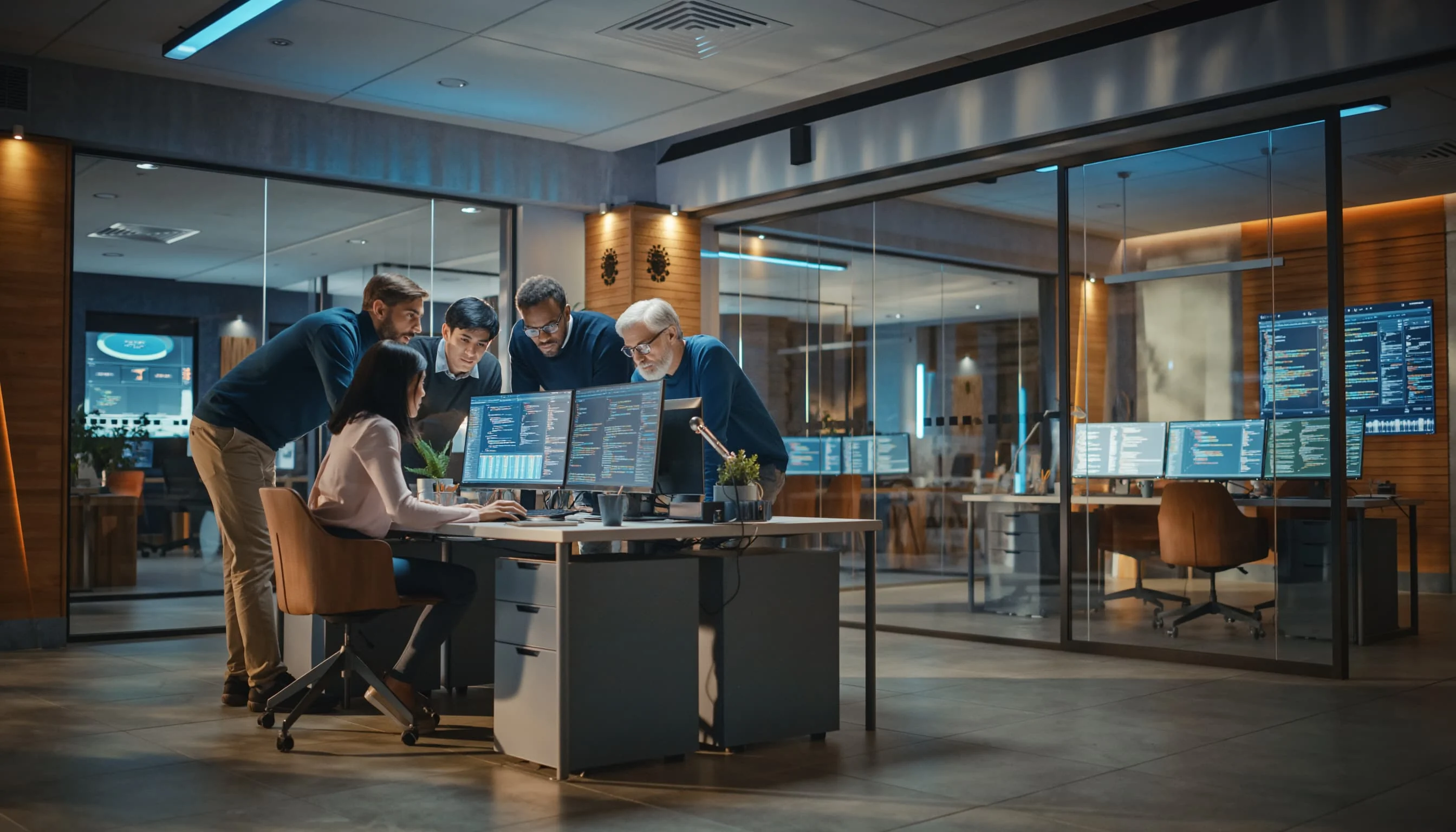 Software engineers working across application code and platform architecture